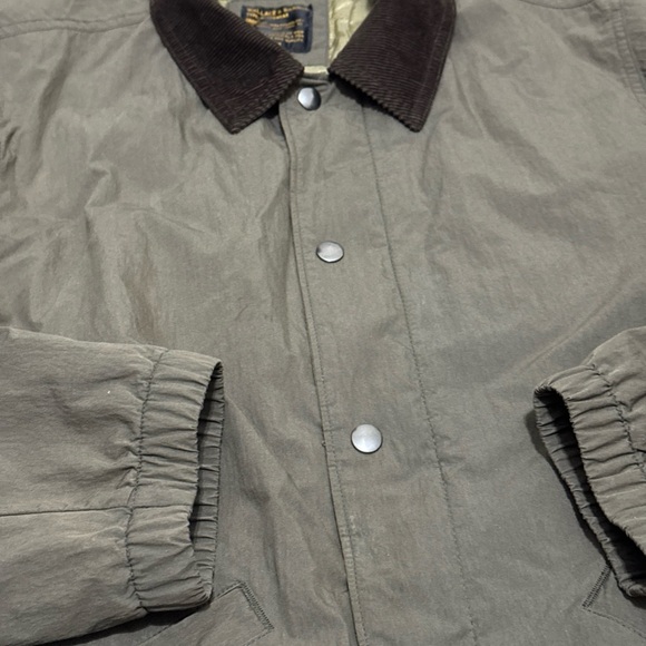 J. Crew Wallace & Barnes Green Jacket with Brown Collar - Picture 8 of 9
